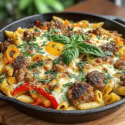 When it comes to comfort food, few dishes can rival the rich and satisfying flavors found in Italian cuisine. One standout recipe that embodies this essence is Sausage & Pepper Penne Delight. This dish combines the heartiness of pasta with the savory goodness of sausage and the vibrant freshness of bell peppers, creating a meal that is not only delicious but also incredibly inviting. Perfect for family dinners, gatherings, or a cozy night in, Sausage & Pepper Penne Delight is a dish that appeals to both the young and the young at heart.