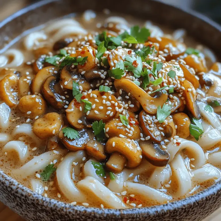 Earthy Miso Mushroom Udon is a delightful and nourishing dish that speaks to the heart of Japanese comfort food. This hearty bowl of thick udon noodles, rich miso broth, and an assortment of sautéed mushrooms is not just a meal; it’s an experience that encapsulates the essence of umami, the fifth taste that is both savory and satisfying. As the seasons change and the weather turns cooler, this dish emerges as a favorite among many, offering warmth and depth that is perfect for cozy evenings.