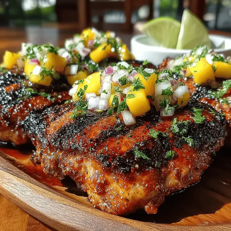 As summer approaches, the allure of outdoor grilling becomes undeniable. One dish that perfectly embodies the essence of warm weather dining is Tropical Grilled Chicken with Mango Salsa. This delightful recipe combines juicy, marinated chicken with a refreshing mango salsa, bringing the vibrant flavors of the tropics right to your backyard. With its aromatic spices and fresh ingredients, this dish not only tantalizes the taste buds but also celebrates the joy of cooking and sharing meals outdoors.