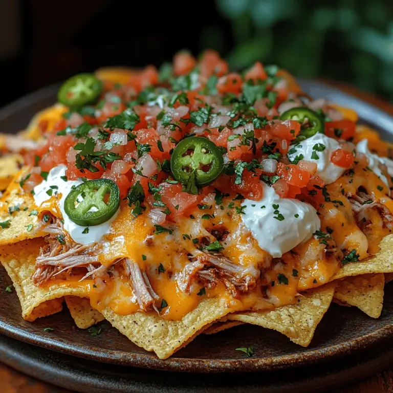 In the world of hearty comfort food, few dishes can compete with the satisfying blend of flavors and textures found in Smoky Slow Cooked Pulled Pork Nachos. This dish exemplifies the essence of comfort cuisine, combining tender, smoky pulled pork with crispy tortilla chips and gooey melted cheese, creating an indulgent experience that is hard to resist. Whether you're hosting a game day gathering, celebrating a special occasion, or simply enjoying a casual family dinner, nachos serve as a versatile canvas that can be tailored to fit any occasion.