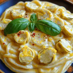 Zesty Creamy Lemon Artichoke Pasta