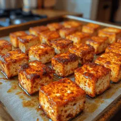 If you’re on the lookout for a delicious, healthy snack or appetizer, look no further than Spicy Crispy Baked Tofu Bites. This dish not only satisfies your cravings for something crispy and flavorful but also packs a nutritional punch. With its perfect balance of spice and crunch, these bites are sure to impress both vegans and non-vegans alike. Whether you’re enjoying them as a stand-alone snack, tossing them into a salad, or serving them as an appetizer at your next gathering, Spicy Crispy Baked Tofu Bites are versatile enough to fit any occasion.