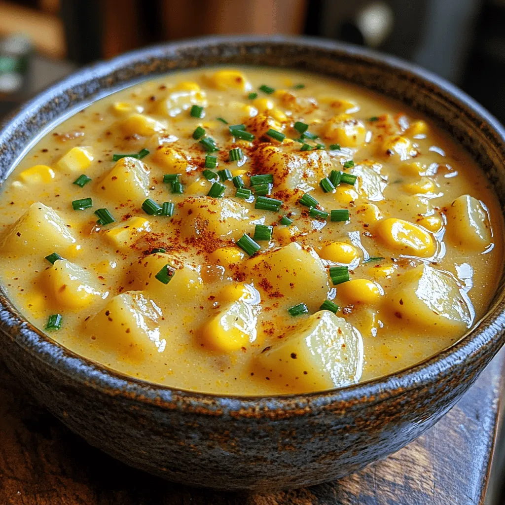 Comfort food holds a special place in our hearts, especially when it comes to soups and chowders that warm us from the inside out. Among these delightful dishes, the Golden Harvest Creamy Corn and Potato Chowder stands out as a beacon of comfort, offering a creamy texture and rich, satisfying flavors that can turn any meal into a cozy gathering. This chowder, made with a blend of fresh or frozen corn and tender potatoes, is not only a feast for the palate but also a heartwarming dish that brings people together.