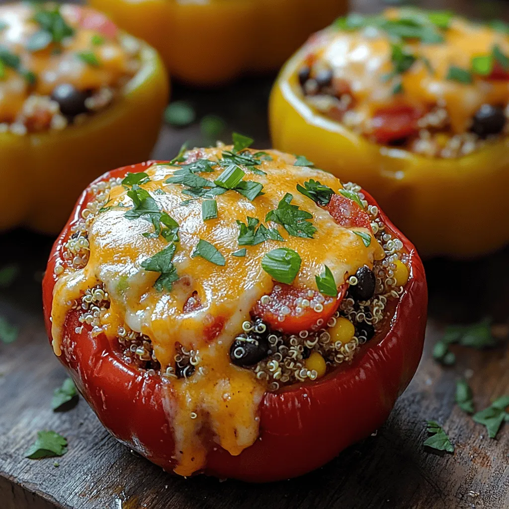 When it comes to nutritious and satisfying meals, Cheesy Stuffed Bell Pepper Boats stand out as a colorful and delicious option. This dish not only serves as a feast for the eyes but also brings a delightful balance of flavors and textures to the table. The combination of tender bell peppers filled with protein-rich quinoa, hearty black beans, sweet corn, and melted cheese creates a wholesome meal that appeals to both vegetarians and meat-lovers alike. Whether you’re looking for a quick weeknight dinner or a show-stopping dish for entertaining guests, these stuffed bell pepper boats are sure to impress.