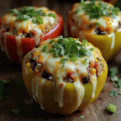 When it comes to nutritious and satisfying meals, Cheesy Stuffed Bell Pepper Boats stand out as a colorful and delicious option. This dish not only serves as a feast for the eyes but also brings a delightful balance of flavors and textures to the table. The combination of tender bell peppers filled with protein-rich quinoa, hearty black beans, sweet corn, and melted cheese creates a wholesome meal that appeals to both vegetarians and meat-lovers alike. Whether you’re looking for a quick weeknight dinner or a show-stopping dish for entertaining guests, these stuffed bell pepper boats are sure to impress.