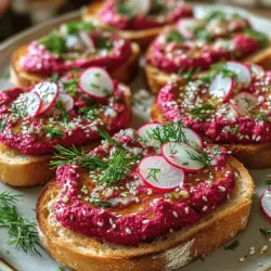 In the world of healthy eating, hummus has long been a beloved staple, celebrated for its creamy texture and the myriad of flavors it can embody. However, as we seek to innovate and bring color to our plates, we present a delightful twist: Beet the Ordinary Hummus Toast. This unique dish marries the traditional elements of hummus with the earthy sweetness of beets, creating a visually stunning and nutrient-rich meal that’s perfect for breakfast, lunch, or a nutritious snack.