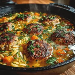 Adding vegetables to your soup not only enhances its flavor but also boosts its nutritional profile. For this Zesty Turkey Meatball and Orzo Soup, diced carrots and celery are essential additions. These vibrant vegetables bring a delightful crunch and a hint of sweetness that beautifully complements the savory meatballs.
