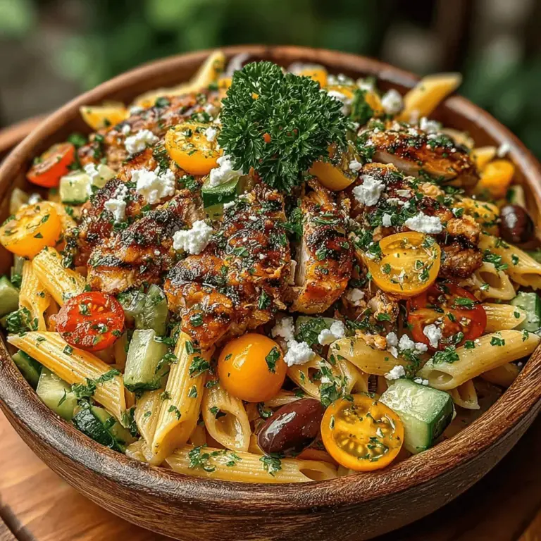 Creating the perfect Mediterranean chicken pasta salad requires a thoughtful approach to combining ingredients. The goal is to achieve a harmonious balance of flavors and textures that elevate the dish. Start by ensuring that each ingredient complements the others. For instance, the tender chicken provides a satisfying protein base, while the al dente pasta adds a hearty element.