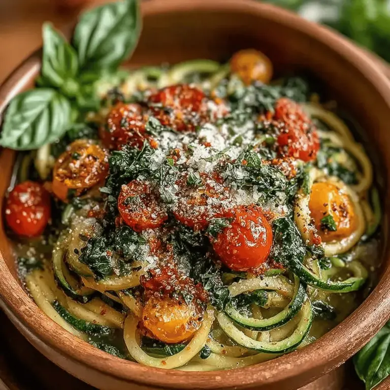 Are you searching for a vibrant and satisfying dish that marries the freshness of vegetables with the comforting essence of pasta? Look no further than the Zesty Tomato Zucchini Pasta Delight. This recipe is not only a feast for the eyes but also a celebration of wholesome ingredients that can be enjoyed by everyone, regardless of dietary preferences. Packed with flavor and nutrition, it brings together the juicy sweetness of ripe tomatoes and the crisp texture of zucchini, making it a perfect choice for a light lunch or a hearty dinner.