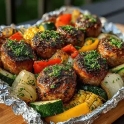 To create the perfect foil packs for your Sizzlin’ Summer Sausage & Veggie Foil Packs, start by gathering your materials. You will need heavy-duty aluminum foil, scissors, and a spatula or tongs for handling the packs. Here’s how to effectively assemble them:
