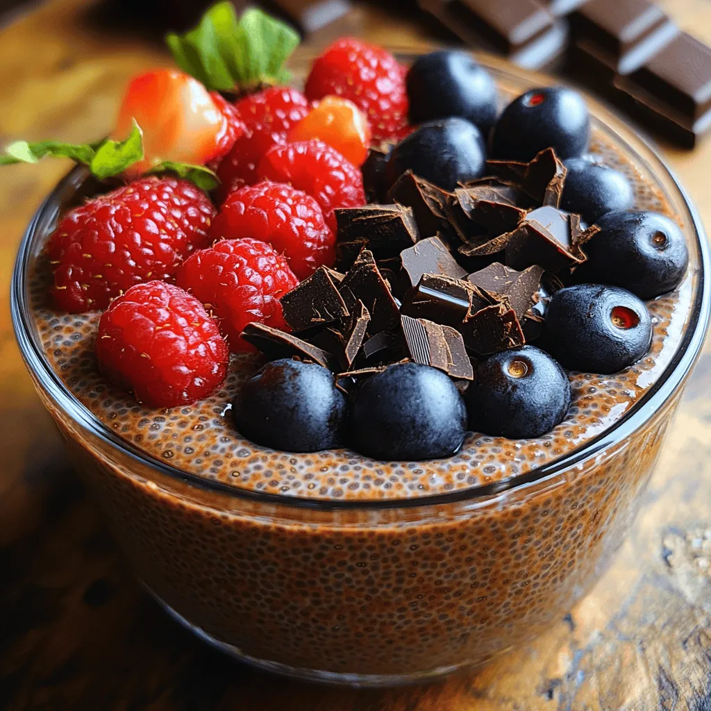 1. Combine the Dry Ingredients: In a medium-sized mixing bowl, start by whisking together the unsweetened cocoa powder, chia seeds, and a pinch of salt. This step ensures that the cocoa powder is evenly distributed, preventing clumps in your pudding.