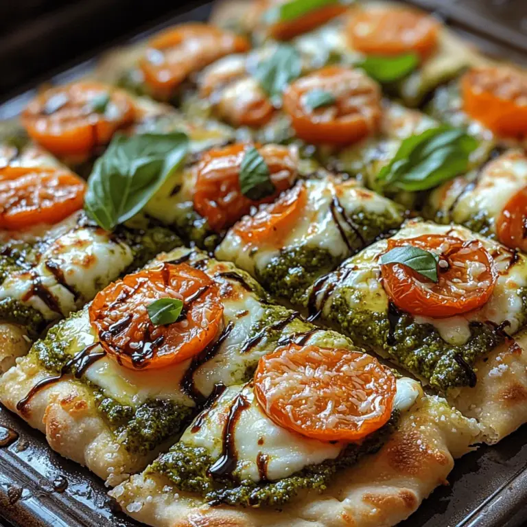Welcome to the delicious world of Italian cuisine, where flavors dance on your palate and tradition reigns supreme. Today, we will explore a delightful recipe that captures the essence of Italy: Classic Italian Pesto Flatbread. This dish is not just a meal; it is a celebration of fresh ingredients, vibrant flavors, and the art of cooking. With its origins steeped in the Liguria region of Italy, pesto has long been a staple in Italian kitchens, and when paired with soft, warm flatbread, it creates a culinary experience that is both comforting and sophisticated.
