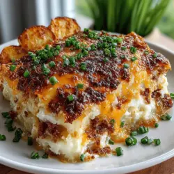 The Cheesy Bacon Potato Casserole is a dish that embodies comfort food at its finest. With layers of tender potatoes, crispy bacon, and gooey cheese, this casserole offers a harmonious blend of flavors and textures that make it a beloved choice for family dinners, potlucks, or cozy gatherings. Its rich, savory profile appeals to both kids and adults alike, making it a go-to recipe for those seeking something indulgent yet simple to prepare.