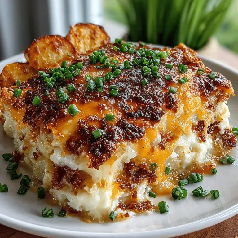 The Cheesy Bacon Potato Casserole is a dish that embodies comfort food at its finest. With layers of tender potatoes, crispy bacon, and gooey cheese, this casserole offers a harmonious blend of flavors and textures that make it a beloved choice for family dinners, potlucks, or cozy gatherings. Its rich, savory profile appeals to both kids and adults alike, making it a go-to recipe for those seeking something indulgent yet simple to prepare.