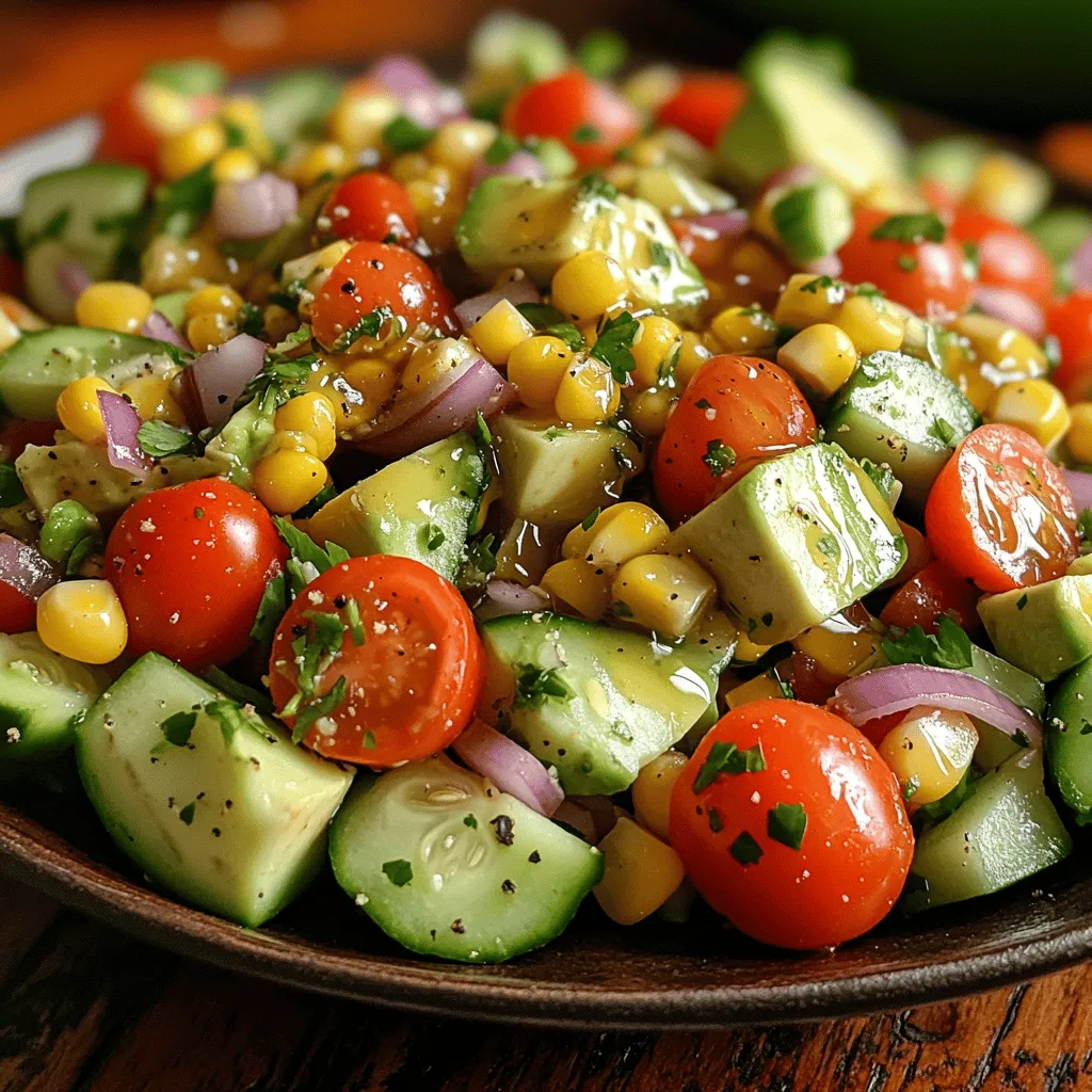 As the sun shines brightly and the days grow longer, the vibrant flavors of summer beckon us to the table. One dish that perfectly embodies this season's essence is the Corn & Avocado Salad with Honey Lime Dressing. This refreshing salad harmonizes the sweet, crisp notes of fresh corn with the rich, creamy texture of ripe avocado. It serves as an ideal accompaniment for barbecues, picnics, or any light meal, bringing a burst of color and flavor to your plate. Not only is this salad a treat for the taste buds, but it is also brimming with nutrients, making it a wholesome choice for any occasion.