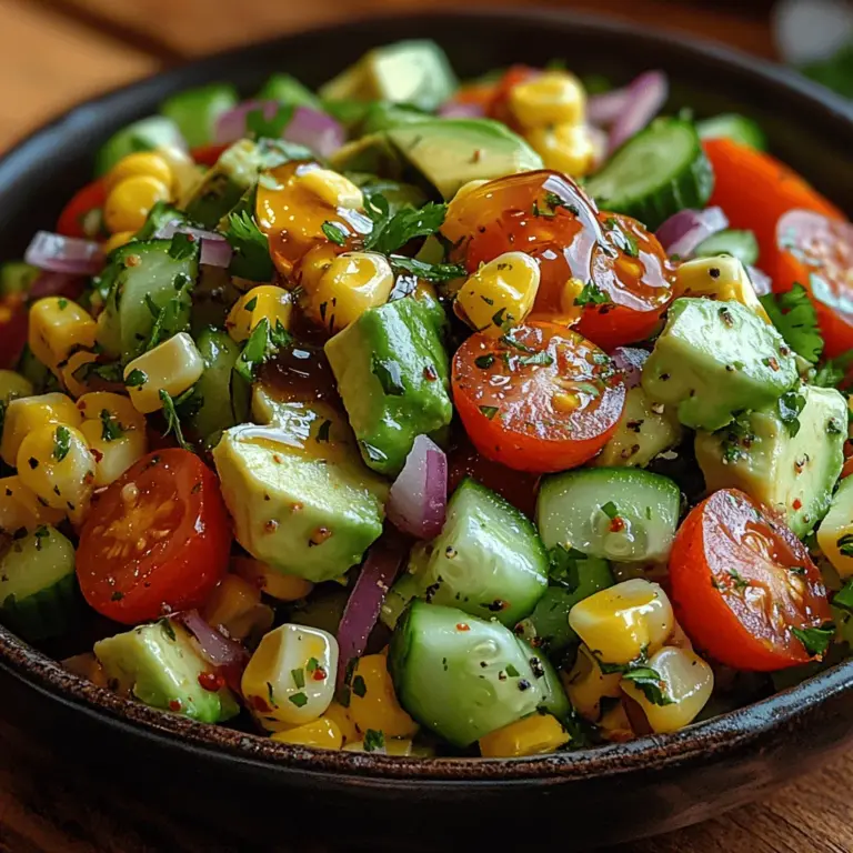 As the sun shines brightly and the days grow longer, the vibrant flavors of summer beckon us to the table. One dish that perfectly embodies this season's essence is the Corn & Avocado Salad with Honey Lime Dressing. This refreshing salad harmonizes the sweet, crisp notes of fresh corn with the rich, creamy texture of ripe avocado. It serves as an ideal accompaniment for barbecues, picnics, or any light meal, bringing a burst of color and flavor to your plate. Not only is this salad a treat for the taste buds, but it is also brimming with nutrients, making it a wholesome choice for any occasion.