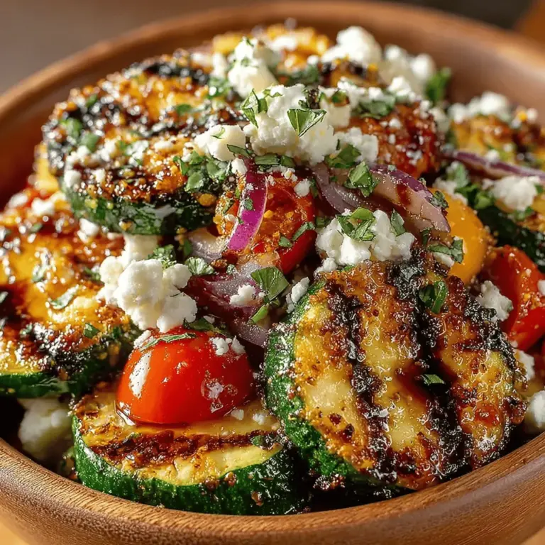 As the sun shines brighter and the days grow longer, summer beckons us to embrace vibrant flavors and fresh ingredients. Among the myriad of summer salads, the Fresh & Zesty Grilled Zucchini Salad emerges as a standout dish that not only celebrates the season but also offers a nutritious and satisfying option for any meal. This salad is a celebration of grilled vegetables, perfectly seasoned to enhance their natural flavors, and is versatile enough to serve as a side dish or a main course.