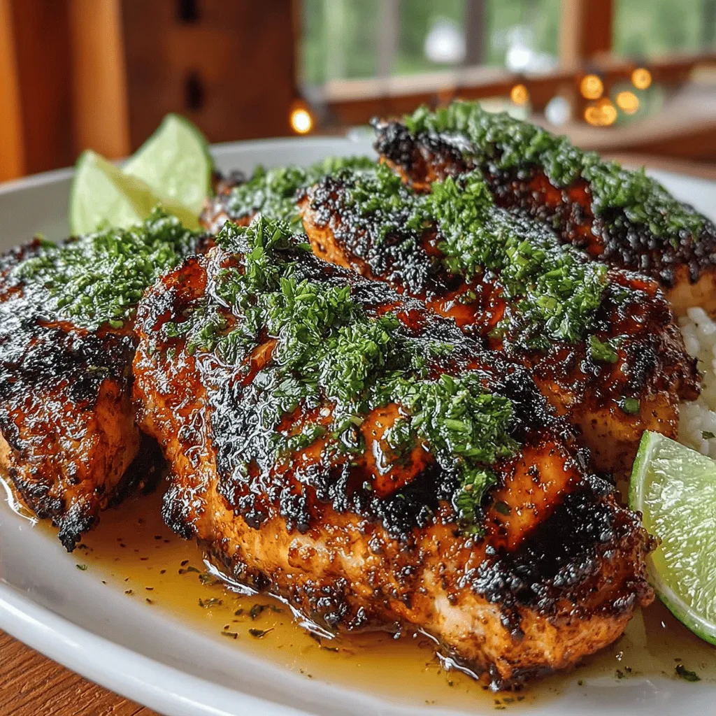 1. <strong>Create the Marinade</strong>: In a mixing bowl, combine fresh lime juice, olive oil, minced garlic, chopped cilantro, cumin, salt, black pepper, and red pepper flakes. Whisk together until the ingredients are well incorporated, creating a vibrant marinade.” /></p>
</p>
<p>Grilling is an art that combines technique, timing, and a bit of culinary magic to turn simple ingredients into delicious meals. In this section, we will delve into how to grill your Zesty Cilantro Lime Chicken Breasts to perfection, provide serving suggestions, discuss the flavor profile, and highlight the nutritional benefits of this dish.</p>
</p>
<h2>Choosing Your Grill: Gas vs. Charcoal</h2>
</p>
<p>When it comes to grilling chicken, the type of grill you use can significantly affect the flavor and texture of the meat. Both gas and charcoal grills have their unique advantages and challenges:</p>
</p>
<p>– <strong>Gas Grills:</strong> These are convenient and allow for better temperature control, which can be crucial for cooking chicken evenly. They heat up quickly and are easy to clean, making them a favorite for weeknight grilling. However, some grill enthusiasts argue that gas lacks the smoky flavor that charcoal offers.</p>
</p>
<p>– <strong>Charcoal Grills:</strong> Charcoal grilling is often preferred for its ability to impart a deep, smoky flavor to the meat. It requires more time and attention since the coals need to be prepped and the temperature can be less stable. For those who appreciate the traditional grilling experience, charcoal brings a certain charm and enhances the overall flavor profile of your grilled chicken.</p>
</p>
<p>Ultimately, the choice between gas and charcoal comes down to personal preference. Regardless of which type you choose, mastering the grilling process is key to achieving juicy and flavorful chicken.</p>
</p>
<h2>Grilling the Chicken</h2>
</p>
<p>Now that you have your grill set up, it’s time to focus on the main event: grilling the chicken. Follow these step-by-step instructions to ensure your Zesty Cilantro Lime Chicken Breasts turn out deliciously every time.</p>
</p>
<h3>Step-by-Step Grilling Instructions</h3>
</p>
<p>1. <strong>Preheat the Grill:</strong> Whether using gas or charcoal, preheat your grill to medium-high heat, approximately 375°F to 400°F (190°C to 200°C). This temperature range is ideal for grilling chicken breasts, ensuring they cook through without drying out.</p>
</p>
<p>2. <strong>Prepare the Grill Grates:</strong> Clean the grill grates with a brush and oil them lightly to prevent sticking. This step is crucial for creating those coveted grill marks and ensures your chicken doesn’t tear when you flip it.</p>
</p>
<p>3. <strong>Place the Chicken on the Grill:</strong> Remove the chicken from the marinade, allowing excess liquid to drip off. Place the chicken breasts on the grill, ensuring they are spaced out enough for even cooking.</p>
</p>
<p>4. <strong>Grilling Time:</strong> Cook the chicken for about 6-7 minutes on one side. Avoid moving the chicken prematurely; letting it sit will help form those attractive grill marks.</p>
</p>
<p>5. <strong>Flip the Chicken:</strong> After 6-7 minutes, use tongs to flip the chicken. Cook for an additional 6-7 minutes, or until the internal temperature reaches 165°F (75°C). This is the safe temperature for poultry, ensuring that it is fully cooked.</p>
</p>
<p>6. <strong>Check for Doneness:</strong> If you have a meat thermometer, this is the most reliable way to check doneness. Insert the thermometer into the thickest part of the chicken breast; if it reads 165°F, the chicken is ready.</p>
</p>
<p>7. <strong>Remove from Grill:</strong> Once cooked, remove the chicken from the grill and place it on a plate. Let it rest for 5-10 minutes before slicing to allow the juices to redistribute, ensuring each bite is juicy and flavorful.</p>
</p>
<h3>Tips for Achieving Perfect Grill Marks</h3>
</p>
<p>– <strong>Don’t Overcrowd the Grill:</strong> Give each chicken breast space. Overcrowding can lead to steaming instead of grilling, preventing those beautiful grill marks.</p>
</p>
<p>– <strong>Patience is Key:</strong> Avoid flipping the chicken too early. Let it sear and develop a crust before turning.</p>
</p>
<p>– <strong>Use a Meat Thermometer:</strong> This tool will help you avoid overcooking and ensure that your chicken remains moist.</p>
</p>
<p>– <strong>Baste While Grilling:</strong> To enhance flavor and moisture, consider basting the chicken with the marinade during the last few minutes of grilling.</p>
</p>
<h2>Resting and Serving</h2>
</p>
<p>After the chicken has been grilled to perfection, resting is a crucial step that many home cooks overlook.</p>
</p>
<h3>Importance of Resting</h3>
</p>
<p>Resting the chicken for 5-10 minutes allows the juices to redistribute throughout the meat. Cutting into the chicken immediately will cause these juices to escape, resulting in dry chicken. By allowing it to rest, you ensure each slice is juicy and flavorful.</p>
</p>
<h3>Serving Suggestions</h3>
</p>
<p>When it comes to serving your Zesty Cilantro Lime Grilled Chicken, the options are plentiful. Here are some garnishes and pairings to elevate your meal:</p>
</p>
<p>– <strong>Garnishes:</strong> Fresh cilantro leaves, lime wedges, or a sprinkle of chili flakes can add a pop of color and flavor to your dish.</p>
</p>
<p>– <strong>Complementary Side Dishes:</strong></p>
<p>– <strong>Grilled Vegetables:</strong> Seasonal vegetables like bell peppers, zucchini, and asparagus complement the chicken beautifully.</p>
<p>– <strong>Rice Options:</strong> Cilantro lime rice is an excellent pairing, echoing the chicken’s flavors while providing a hearty base.</p>
<p>– <strong>Fresh Salads:</strong> A light salad with mixed greens, avocado, and a citrus vinaigrette can balance the richness of the chicken.</p>
</p>
<h3>Beverage Pairings</h3>
</p>
<p>Enhance your meal with the right beverages. Consider pairing your grilled chicken with:</p>
</p>
<p>– <strong>White Wines:</strong> A chilled Sauvignon Blanc or a light Pinot Grigio complements the citrus notes of the dish.</p>
<p>– <strong>Craft Beers:</strong> A pale ale or a refreshing lager can cut through the richness of the chicken.</p>
<p>– <strong>Non-Alcoholic Options:</strong> Sparkling water with lime or a homemade lemonade can provide a refreshing contrast.</p>
</p>
<h2>Flavor Profile and Pairing Suggestions</h2>
</p>
<p>The Zesty Cilantro Lime Grilled Chicken boasts a vibrant and refreshing flavor profile. The acidity from the lime brightens the dish, while the cilantro adds a herbaceous depth, creating a delightful balance of flavors.</p>
</p>
<h3>Suggested Side Dishes</h3>
</p>
<p>– <strong>Grilled Vegetables:</strong> The smoky char from grilled vegetables like corn and bell peppers pairs well with the zesty chicken, enhancing the overall flavor experience.</p>
</p>
<p>– <strong>Cilantro Lime Rice:</strong> This dish echoes the marinade’s flavors with fragrant cilantro and a squeeze of lime juice, making it a perfect companion.</p>
</p>
<p>– <strong>Fresh Salads:</strong> A crisp garden salad with a tangy vinaigrette or a refreshing cucumber salad with lime dressing can provide a light counterbalance to the chicken’s richness.</p>
</p>
<h3>Beverage Pairings</h3>
</p>
<p>Selecting the right beverage can elevate your meal. A refreshing white wine or a light beer can enhance the zesty flavors without overwhelming them. For a non-alcoholic option, try sparkling water with a lime wedge or herbal iced tea for a refreshing touch.</p>
</p>
<h2>Nutritional Value and Health Benefits</h2>
</p>
<p>This Zesty Cilantro Lime Grilled Chicken is not only delicious but also packs a nutritional punch.</p>
</p>
<h3>Overview of Nutritional Content</h3>
</p>
<p>– <strong>Protein:</strong> Chicken breasts are an excellent source of lean protein, essential for muscle repair and growth.</p>
<p>– <strong>Healthy Fats:</strong> The olive oil used in the marinade provides healthy monounsaturated fats, beneficial for heart health.</p>
<p>– <strong>Vitamins and Minerals:</strong> Fresh cilantro and lime bring vitamins A and C, antioxidants, and essential minerals, contributing to a well-rounded meal.</p>
</p>
<h3>Health Benefits of Fresh Ingredients</h3>
</p>
<p>Using fresh herbs and citrus in your cooking not only enhances flavor but also increases nutritional value. Cilantro is known for its detoxifying properties, while lime is rich in vitamin C, supporting immune health.</p>
</p>
<h3>Balance of Macronutrients</h3>
</p>
<p>This dish provides a balanced macronutrient profile, combining lean protein from the chicken with healthy fats from the marinade, and when paired with sides like rice or vegetables, offers a wholesome mix of carbohydrates to fuel your body.</p>
</p>
<h2>Why This Recipe Stands Out</h2>
</p>
<p>This Zesty Cilantro Lime Grilled Chicken is more than just a meal; it’s an experience.</p>
</p>
<h3>Unique Aspects</h3>
</p>
<p>– <strong>Flavorful Marinade:</strong> The combination of lime juice, cilantro, garlic, and spices creates a marinade that infuses the chicken with vibrant flavors.</p>
<p>– <strong>Versatility:</strong> This dish is great for various occasions, whether it’s a casual weeknight dinner, a summer BBQ, or meal prep for the week ahead.</p>
</p>
<h3>Cultural Significance</h3>
</p>
<p>Cilantro and lime have deep roots in many culinary traditions, particularly in Latin American cuisines, where they bring brightness and life to dishes. This recipe celebrates these flavors, making it a dish that resonates with many.</p>
</p>
<h2>Conclusion</h2>
</p>
<p>The Zesty Cilantro Lime Grilled Chicken Breasts are not only easy to prepare but also deliver a burst of flavors that are sure to impress. With just a few fresh ingredients and some grilling technique, you can create a meal that is both healthy and satisfying.</p>
</p>
<p>We encourage you to try this recipe for your next grilling adventure; it’s perfect for family dinners, gatherings, or simply enjoying a flavorful meal at home. Embrace the joy of grilling and savor the satisfaction of creating delicious homemade dishes that bring people together.</p>
</div>