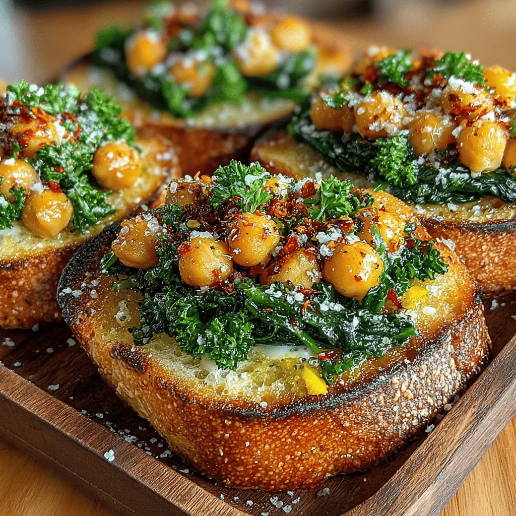 In the realm of quick and satisfying meals, few dishes can match the allure of Garlic Butter Chickpea & Spinach Toasts. This easy-to-make recipe combines the rich, savory flavors of garlic butter with the nutritional powerhouse of chickpeas and the vibrant freshness of spinach, all elegantly served on a bed of crispy, rustic bread. Whether you’re looking for a satisfying lunch, a light dinner, or an impressive appetizer for your next gathering, these toasts are sure to delight both your taste buds and your guests.