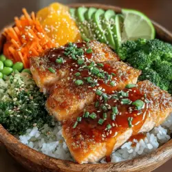 Marinating the salmon is a critical step that infuses it with flavor and tenderness. To achieve the perfect marinade, combine soy sauce, honey, Sriracha, minced garlic, and freshly grated ginger in a bowl. Whisk these ingredients together until smooth. The combination of sweet and spicy elements will create a delightful glaze that not only enhances the taste but also helps to caramelize the salmon as it cooks.
