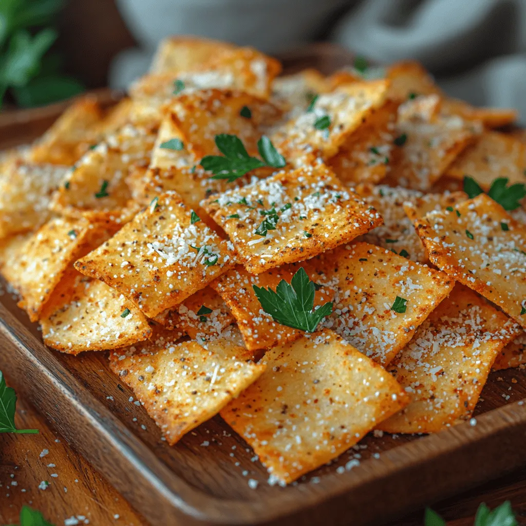 Crispy Pita Parmesan Chips are an irresistible snack that has gained popularity as a healthier alternative to traditional potato chips. With their crunchy texture and rich, savory flavor, these chips are perfect for munching on their own or pairing with your favorite dips, such as hummus, tzatziki, or guacamole. Whether you're hosting a gathering or enjoying a cozy night in, these chips can elevate your snack game without the guilt.