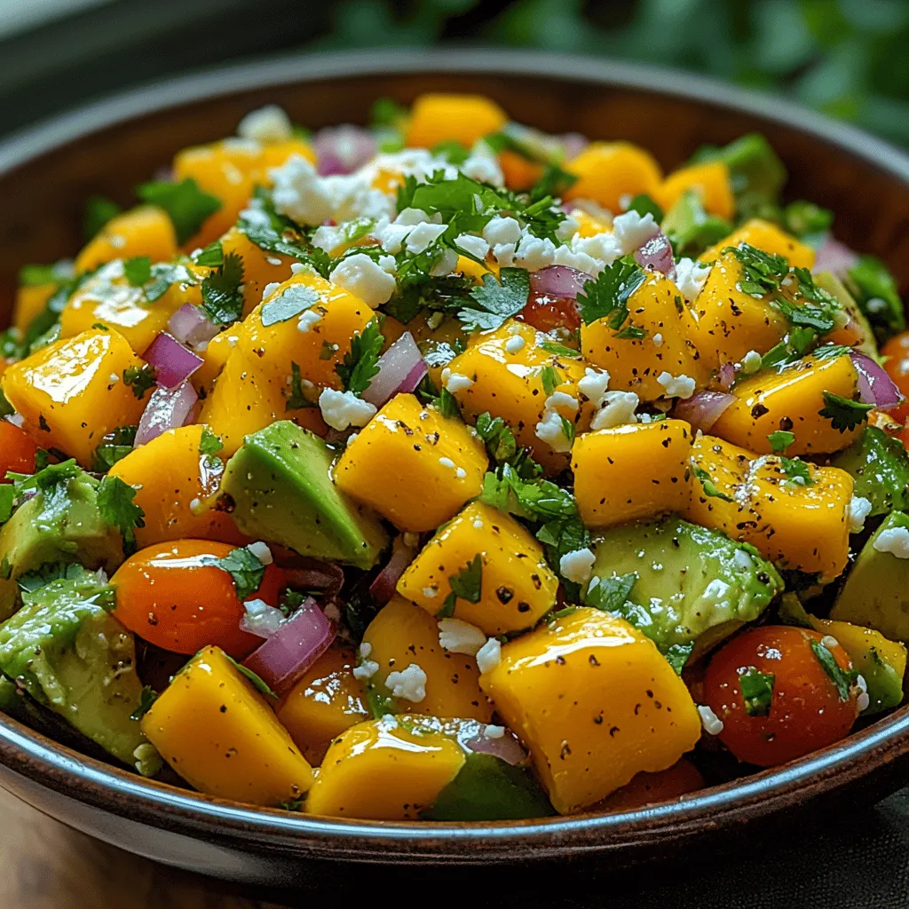 As the warm weather approaches, the craving for refreshing, vibrant dishes becomes undeniable. The Tangy Mango Avocado Salad stands out as a perfect option for those sunny gatherings, healthy lunches, or as a colorful side dish that complements a variety of meals. This salad is a celebration of flavors and textures, bringing together the creamy richness of avocados and the sweet, tropical essence of ripe mangoes. With its bright colors and zesty taste, it not only pleases the palate but also adds a cheerful touch to any dining table.