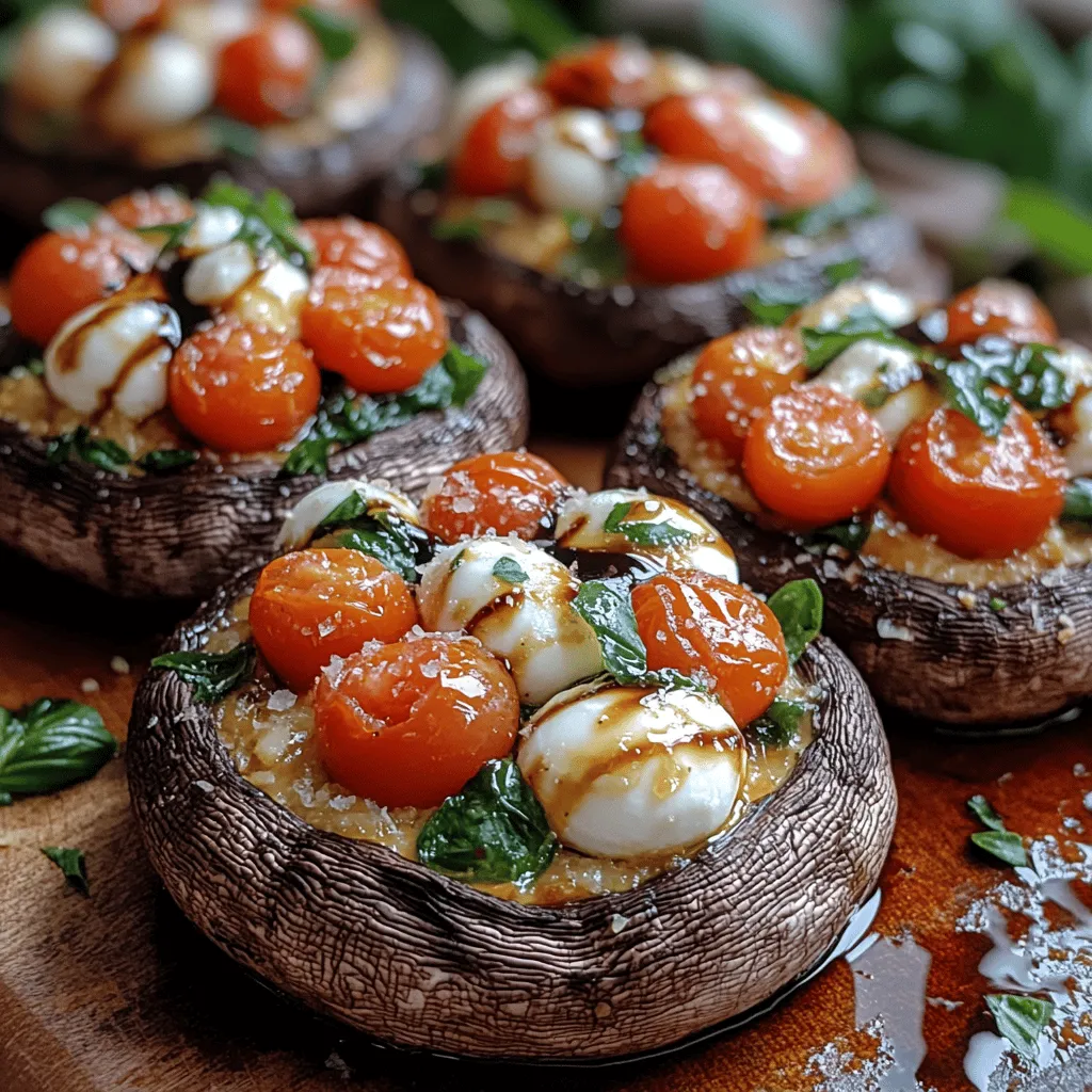 Welcome to a delightful culinary experience that celebrates the vibrant flavors of summer: Fresh Caprese Stuffed Portobellos. This dish is not just a meal; it is a celebration of fresh ingredients and Italian tradition, making it a staple in many households. The classic combination of tomatoes, mozzarella, and basil, typically found in a Caprese salad, is perfectly melded with the earthy, meaty texture of portobello mushrooms. The result? A dish that is not only visually stunning but bursting with flavor, making it perfect for a quick weeknight dinner or an impressive dish at your next gathering.
