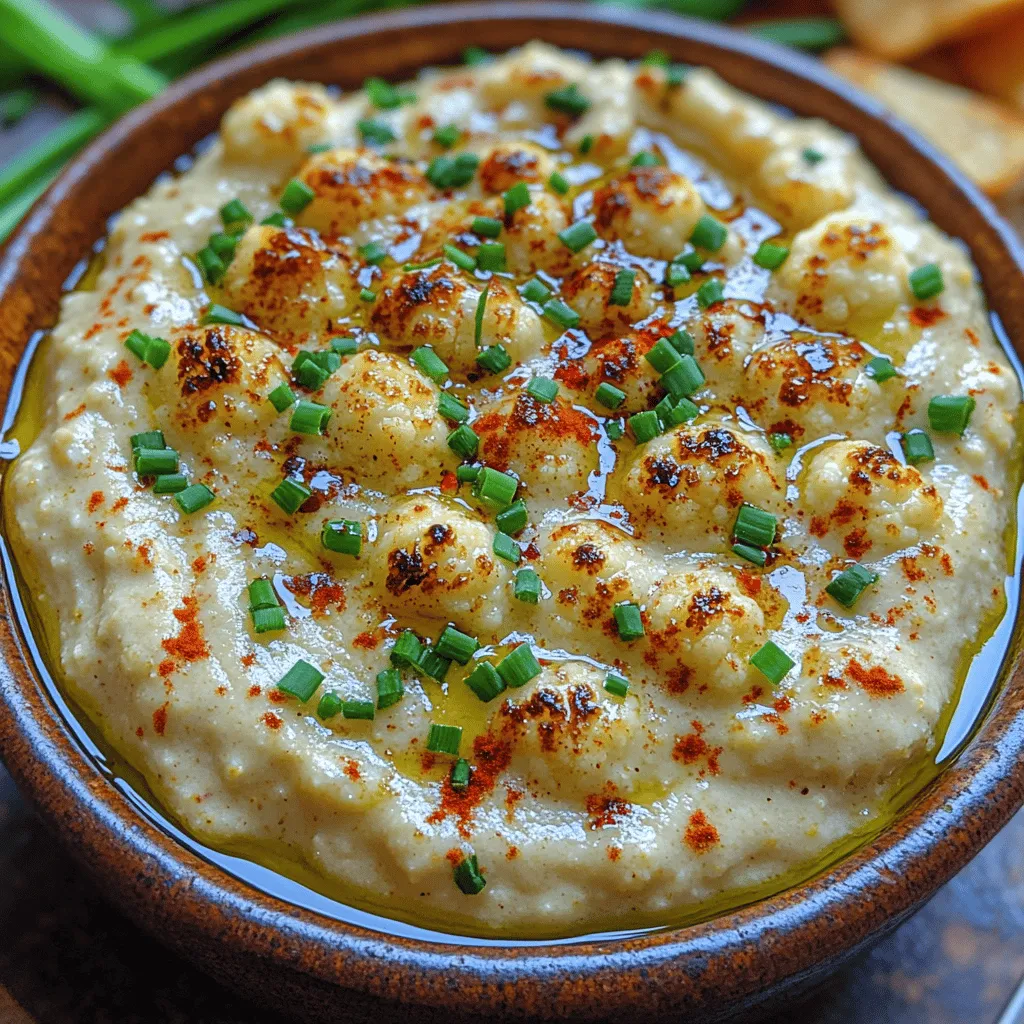 In today's health-conscious culinary landscape, dips have evolved from mere party staples to versatile, nutritious options that can elevate any gathering. Among these, the Creamy Roasted Cauliflower Bliss Dip stands out as a delightful, wholesome choice that appeals to a wide range of palates. This dip marries the mild, nutty flavor of roasted cauliflower with a luxuriously creamy texture, making it an ideal accompaniment for everything from crunchy vegetable sticks to warm pita chips. As more individuals seek healthier alternatives to traditional dips, this recipe is not only delicious but also packed with nutrients, making it a perfect fit for casual get-togethers, elegant soirées, or even a cozy movie night at home.