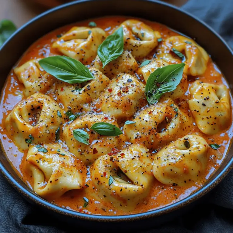 When it comes to comfort food, few dishes encapsulate warmth and satisfaction quite like Tomato Basil Bliss Tortellini. This creamy pasta dish combines the delightful texture of cheese-filled tortellini with a rich tomato sauce, making it a favorite for both casual weeknight dinners and more festive occasions. With its harmonious blend of flavors and textures, this dish is not only a feast for the taste buds but also a visual delight, garnished with fresh basil and a sprinkle of Parmesan cheese.