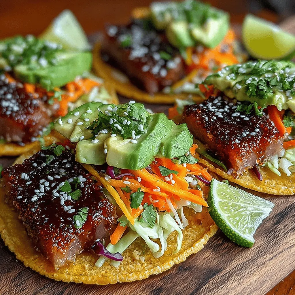 Tacos are a culinary staple that transcends borders, with countless variations that cater to every palate. Among these, tuna tacos stand out as a fresh and exciting twist on the traditional taco experience. By swapping out the familiar ground beef or chicken for sushi-grade tuna, these tacos offer a unique blend of flavors and textures that are both refreshing and satisfying. The combination of tender, marinated tuna with a crunchy, tangy lime slaw creates a dish that is not only delicious but also packed with nutritional benefits.