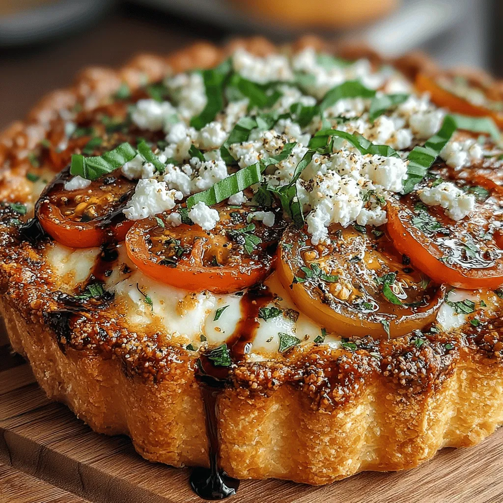Discover the delightful world of savory pastries with our Savory Tomato Basil Tart Delight. This exquisite recipe marries the rich, sun-kissed flavors of fresh tomatoes with the aromatic essence of basil, creating a culinary experience that is both simple and sophisticated. The addition of a blend of cheeses contributes to the tart's creamy texture, while the flaky puff pastry crust serves as the perfect vessel, enveloping these vibrant ingredients in a golden embrace.