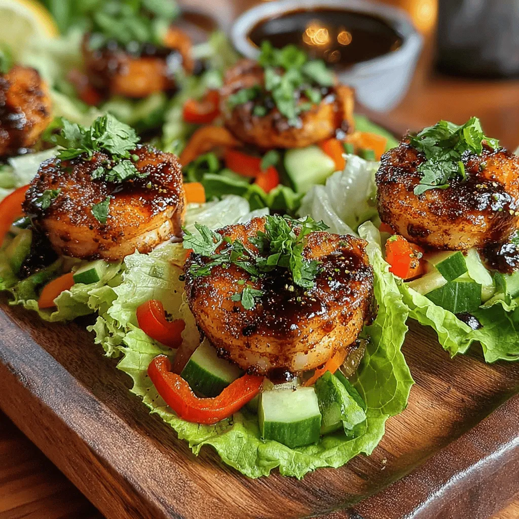 In the world of culinary delights, few dishes can boast the perfect marriage of flavors and textures quite like Shrimp Lettuce Wraps with Blueberry Glaze. This innovative recipe offers a refreshing take on traditional wraps, combining the savory, succulent taste of shrimp with a sweet, tangy blueberry glaze that tantalizes the taste buds. Ideal for lunch, dinner, or as an appetizer for gatherings, these lettuce wraps are not only bursting with flavor but are also visually appealing, making them a highlight on any dining table.