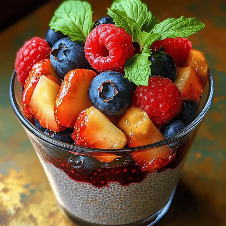 In the realm of healthy desserts, Berry Bliss Chia Pudding stands out as a delightful and nutritious option that is both easy to prepare and satisfying to eat. This recipe harnesses the power of chia seeds, known for their high fiber and omega-3 fatty acid content, making it an ideal choice for those looking to indulge without sacrificing health. Chia seeds, tiny powerhouses packed with essential nutrients, have gained popularity in recent years as a superfood that supports overall well-being. When combined with a vibrant mix of fresh berries and a hint of natural sweetness, this pudding not only pleases the palate but also provides a host of health benefits.