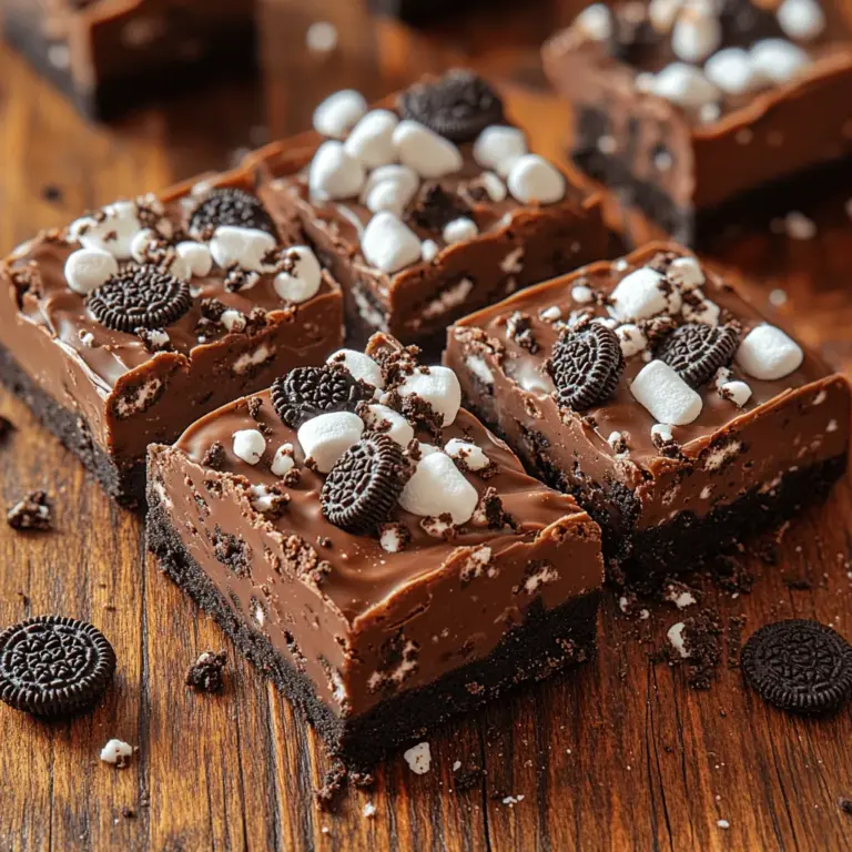 If you're in search of a dessert that marries the rich, creamy texture of fudge with the delightful crunch of Oreos, look no further than Decadent Oreo Fudge Squares. This indulgent treat is not only visually appealing but is also a crowd-pleaser at parties, family gatherings, or even as a special weekend treat. Its origins can be traced back to the classic American dessert scene where fudge has been a staple, celebrated for its velvety richness and the ability to incorporate various flavors and textures.