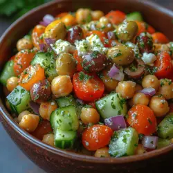 Crunchy Chickpea Greek Salad: A Flavorful Delight