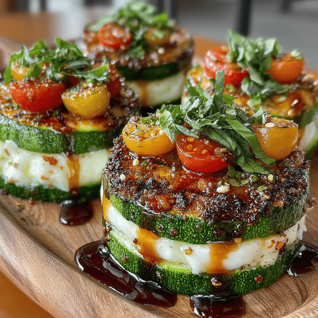 As the warmth of summer invites us to enjoy lighter fare, the Grilled Zucchini Caprese Stacks emerge as a delightful appetizer or side dish that captures the essence of the season. This dish marries the classic flavors of a traditional Caprese salad—fresh mozzarella, ripe tomatoes, and fragrant basil—with the unexpected addition of grilled zucchini. The result is a visually stunning and flavorful stack that not only pleases the palate but also offers a nutritious option for gatherings or family dinners.