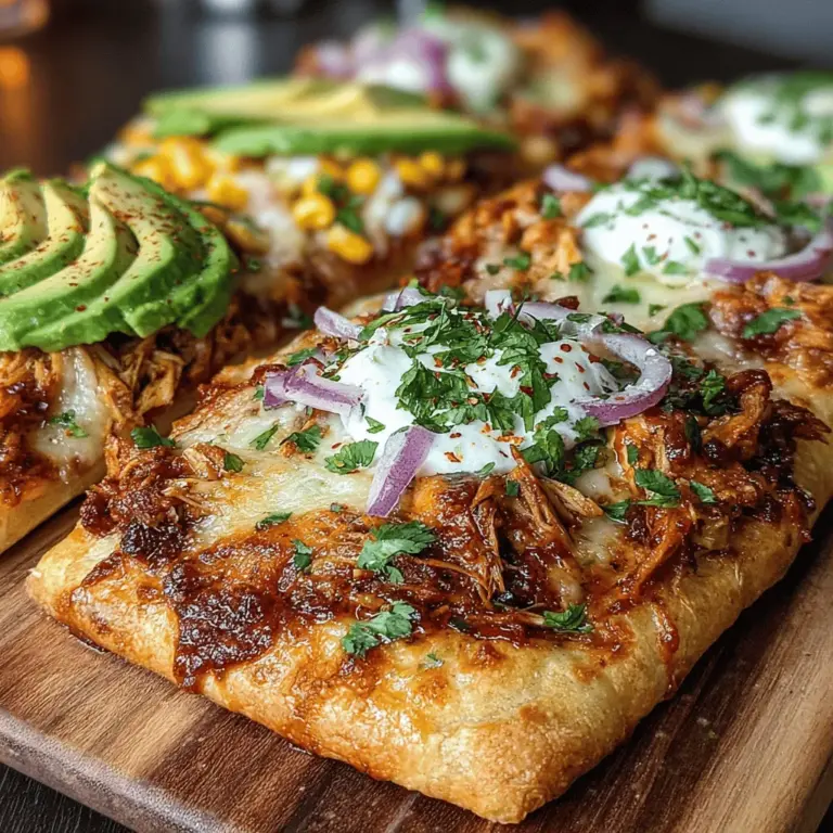 If you're searching for a recipe that seamlessly combines convenience, flavor, and versatility, look no further than Smoky BBQ Chicken Flatbread Delight. This mouthwatering dish is a fantastic way to enjoy the rich, smoky flavors of barbecue chicken while keeping preparation time minimal. Ideal for casual gatherings with friends or quick weeknight dinners with family, this flatbread delight is sure to impress with its ease and delectable taste.