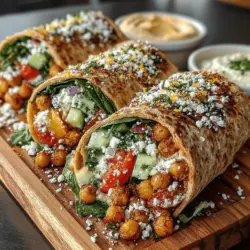 In today's fast-paced world, finding nutritious and delicious meals can be a challenge. Amid the hustle and bustle, it’s essential to have go-to recipes that not only satisfy your taste buds but also nourish your body. The Zesty Lemon Herb Roasted Chickpea Wraps stand out as a perfect solution, combining vibrant flavors with wholesome ingredients. This recipe effortlessly caters to a variety of dietary preferences, making it an ideal choice for vegetarians, vegans, and meat-lovers alike. Packed with protein, fiber, and an array of vitamins, these wraps deliver a punch of flavor that is sure to please even the most discerning palates. Whether you're looking for a quick lunch option to fuel your day or a satisfying dinner that feels indulgent yet healthy, these wraps are a delightful choice that brings together the goodness of chickpeas, fresh vegetables, and zesty herbs.