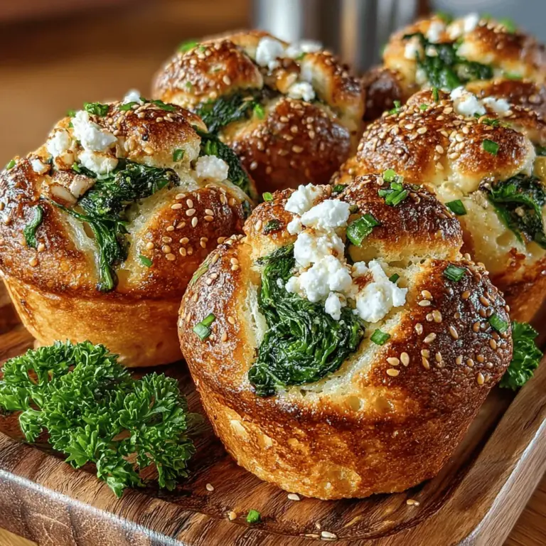 In the world of comfort food, few dishes can rival the delightful combination of flaky biscuits filled with savory goodness. Mini Spinach Feta Biscuit Bombs are a perfect example of this culinary delight. These bite-sized treats not only deliver a satisfying crunch on the outside but also a mouthwatering, cheesy filling that bursts with flavor. The harmonious blend of fresh spinach and tangy feta makes these biscuit bombs an appealing option for various occasions, from casual snacking to elegant brunches.