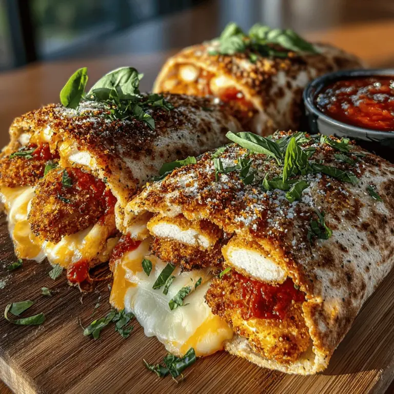 To achieve perfectly cooked chicken for your Mini Chicken Parm Pita Triangles, begin by preheating your oven to 400°F (200°C). Place the seasoned chicken breasts on a baking sheet lined with parchment paper. Bake for approximately 20-25 minutes, or until the internal temperature reaches 165°F (75°C). To check for doneness, use a meat thermometer inserted into the thickest part of the chicken. This ensures that your chicken is both safe to eat and remains juicy. If you don’t have a thermometer, you can also cut into the chicken to check that the juices run clear and the meat is no longer pink. Once cooked, remove the chicken from the oven and allow it to rest for about 5 minutes before slicing it into bite-sized pieces. This resting period allows the juices to redistribute, resulting in tender morsels that will elevate your pita triangles.