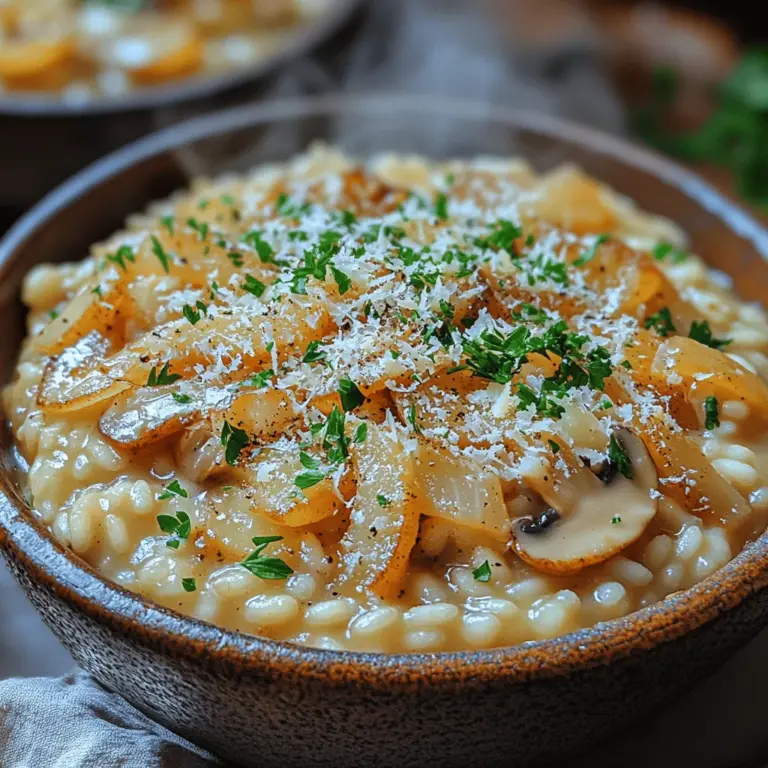 As the chill of autumn settles in, there’s nothing quite like a warm bowl of risotto to bring comfort to your dining table. The Cozy Crockpot Mushroom Risotto is not only a celebration of rich flavors but also an embodiment of the ease that comes with using a slow cooker. Imagine creamy Arborio rice slowly absorbing the essence of earthy mushrooms, aromatic garlic, and savory cheese, resulting in a dish that envelops you in warmth with each bite. This recipe transforms the traditionally labor-intensive process of risotto-making into a straightforward, hassle-free experience, allowing you to enjoy the cozy ambiance of home cooking without the constant stirring.