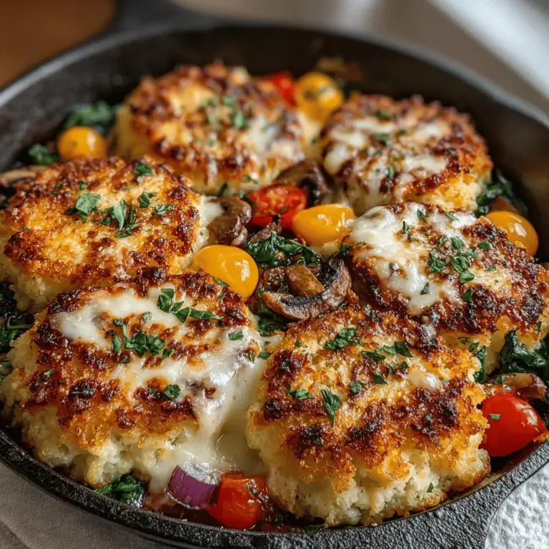 If you’re looking for a fun and delicious way to incorporate more vegetables into your family's diet, Mini Veggie Skillet Biscuit Pizzas are an ideal solution. This charming dish combines the beloved elements of pizza with the wholesome goodness of fresh vegetables, making it a hit for both kids and adults. Easy to prepare and packed with flavor, these mini pizzas are perfect for a quick weeknight dinner or a weekend family gathering. With their bite-sized portions and customizable toppings, it’s no wonder these skillet pizzas have become a favorite in many households.