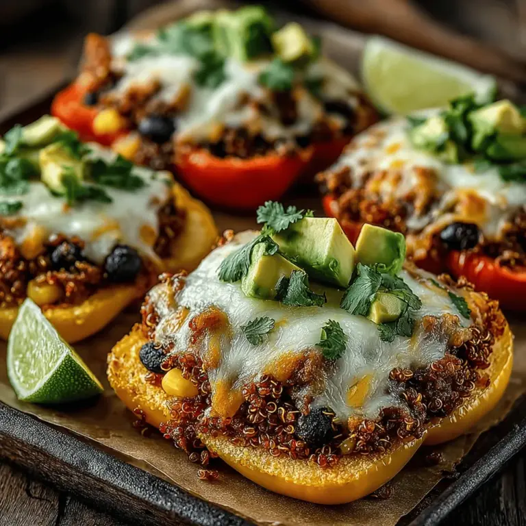 Stuffed bell peppers have long been a staple in households, celebrated for their versatility and ability to adapt to a variety of flavors and dietary preferences. Traditionally, these vibrant vegetables are filled with a mixture of grains, proteins, and spices, creating a dish that is both hearty and nutritious. However, today we’re taking this beloved classic and giving it an exciting twist: Stuffed Bell Pepper Nacho Slices. This innovative recipe transforms the traditional stuffed pepper into a fun, shareable snack that captures the essence of nachos while remaining health-conscious.