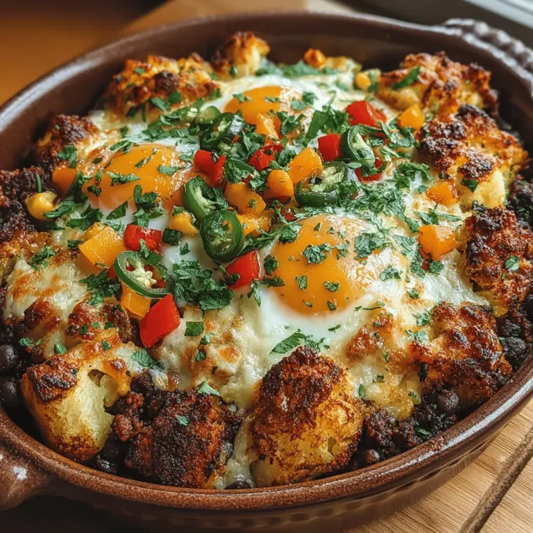 If you're looking to spice up your breakfast routine, the Fiery Egg & Chili Breakfast Casserole is the perfect dish to consider. This vibrant and flavorful casserole combines an assortment of wholesome ingredients, making it an ideal choice for anyone who craves a hearty morning meal with a kick. Picture layers of colorful bell peppers, savory sausage or chorizo, and a medley of spices that come together to create a morning masterpiece. Whether you're hosting a weekend brunch for friends or simply want to elevate your weekday breakfast, this casserole is not only easy to prepare but also promises to deliver delightful leftovers that can be enjoyed throughout the week.