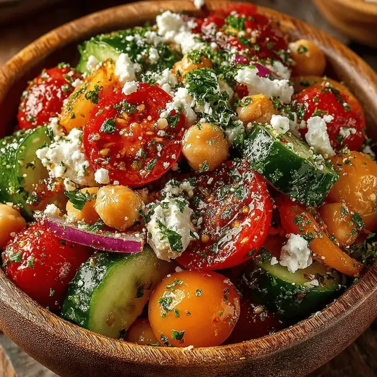 In the realm of nutritious and flavorful meals, the Feta and Cucumber Chickpea Delight stands out as a vibrant dish that perfectly balances taste and health. This recipe is an excellent choice for anyone seeking a quick and satisfying meal that’s both refreshing and packed with wholesome ingredients. Ideal for a light lunch, as a side dish, or even as a party appetizer, this delightful salad offers endless versatility to fit any occasion.