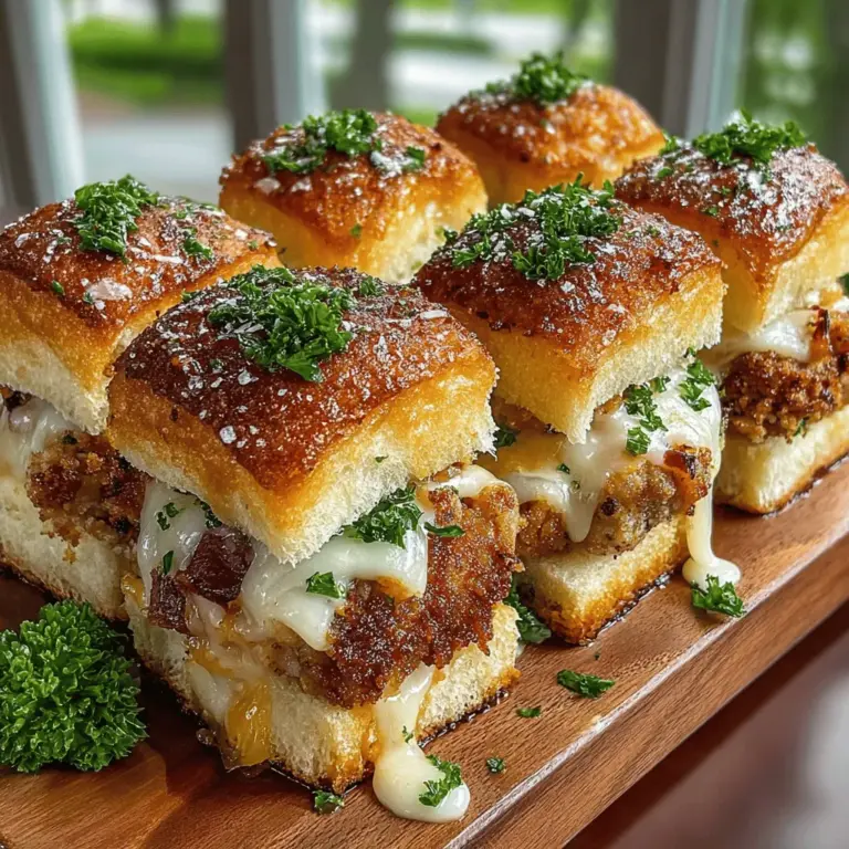 Mini Chicken Cordon Bleu Sliders are a delightful twist on the classic dish, transforming the traditional flavors of Chicken Cordon Bleu into bite-sized morsels perfect for any occasion. These sliders combine the juicy tenderness of chicken, the savory goodness of ham, and the rich creaminess of melted cheese, all nestled within a soft, pillowy bun. Whether you’re hosting a party, preparing a family dinner, or simply looking for a fun meal option, these sliders are sure to impress.