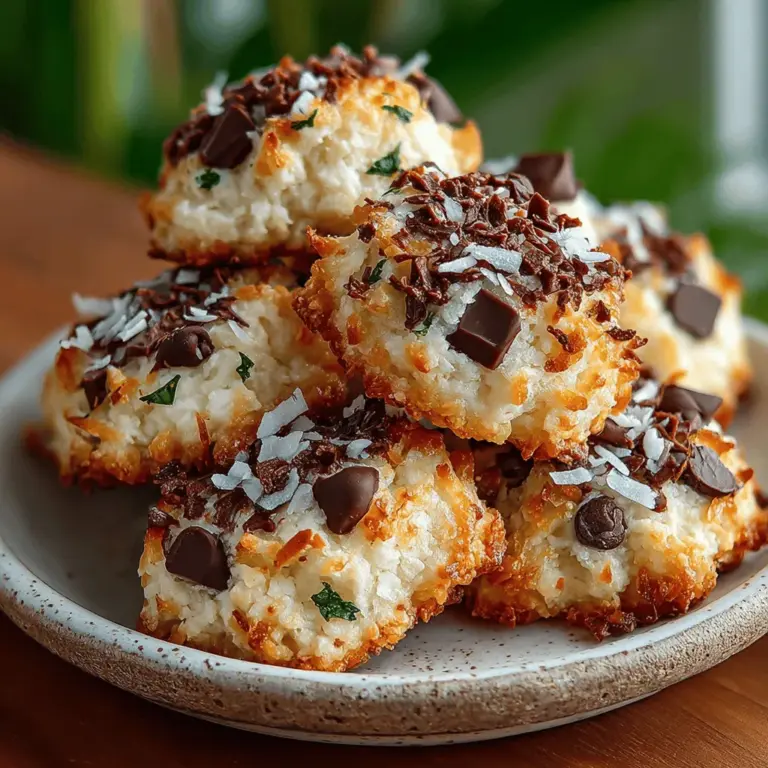 To make the perfect Frosty Coconut Dream Cookies, begin by preparing the wet ingredients. Start with softened coconut oil, which should be creamy but not melted. This ensures that the cookies maintain their shape and texture when baked. In a mixing bowl, combine the coconut oil with your choice of sweetener—maple syrup works beautifully for a natural sweetness while providing moisture. Add in a splash of vanilla extract to enhance the flavor profile. For an extra tropical touch, consider adding a few tablespoons of coconut milk to the mixture.
