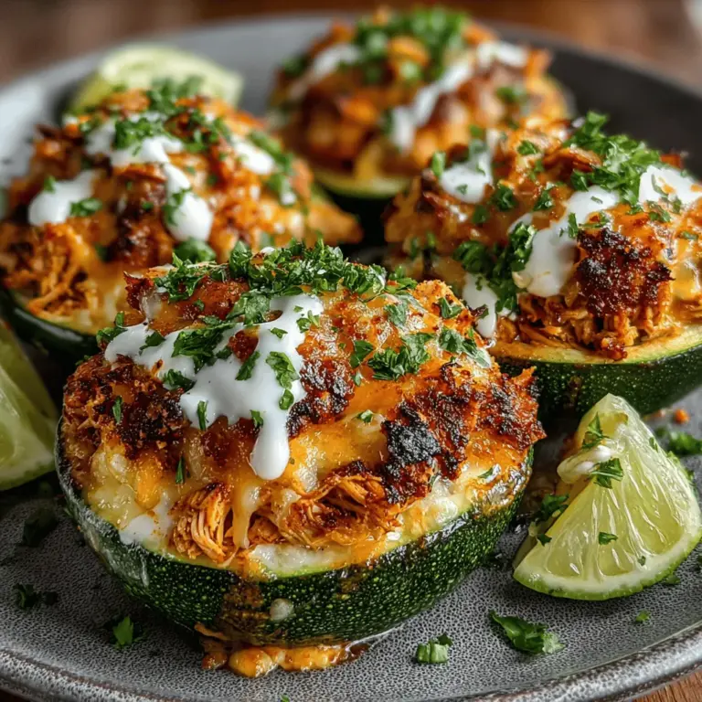 In the realm of appetizers and light meals, striking the perfect balance between flavor and health can often feel like a daunting task. However, the Spicy Mini Buffalo Chicken Zucchini Cups emerge as a delightful solution, harmoniously blending spicy, creamy, and savory elements into one satisfying bite. These zucchini cups not only cater to your taste buds but also offer a guilt-free indulgence that aligns with health-conscious eating. Whether you’re gearing up for game day, planning a festive gathering, or simply enjoying a cozy night in, these easy-to-make zucchini cups are poised to impress your guests and elevate your culinary repertoire.