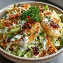 When it comes to vibrant, refreshing side dishes that can elevate any meal, Crunchy Apple Coleslaw Salad stands out as a delightful option. This salad not only offers a pleasing medley of flavors and textures but also embodies the essence of healthy eating by incorporating a variety of fresh fruits and vegetables. The combination of crisp apples, crunchy cabbage, and zesty dressing makes this coleslaw a perfect companion to grilled meats, barbecues, or as a standalone dish for a light lunch.