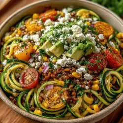Vibrant Zucchini & Lentil Salad Bowls